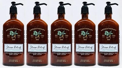 5 Bath Body Works Aromatherapy STRESS RELIEF SAGE CEDARWOOD Oil Lotion 6.5 oz - Image 1 of 2
