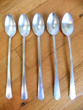 5 Monarch National Silverplate Iced Ice Tea Spoons 1931 Lady Joan Pattern