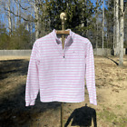 Beaufort Bonnet Co. Girl's Pink Stripe 1/4 Zip Pullover