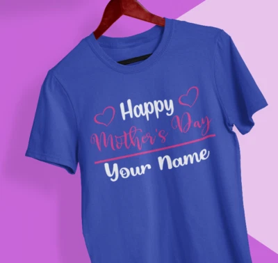 Personalised Mother's Day T-shirt Your Name Family Ladies Love Celebration Gifts - Image 1 of 4