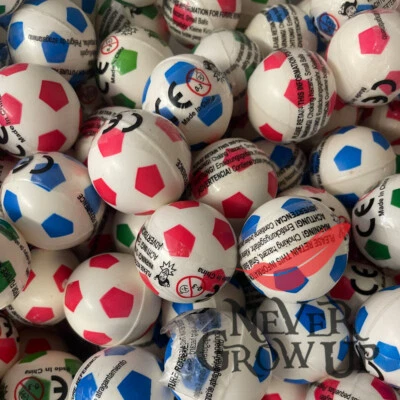 RGB  Football Bouncy Balls 1-50 Party Bag Fillers Stocking Kids Pocket Money Toy - Image 1 of 2