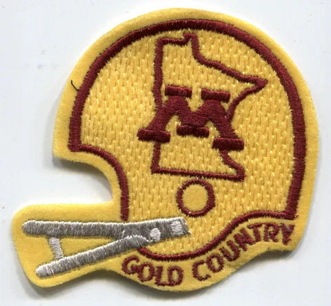 MINNESOTA GOLDEN GOPHERS NCAA COLLEGE FOOTBALL VINTAGE 3.25" HELMET TEAM PATCH Cover