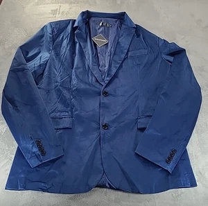 Whatlees Herren 2 Xl Königsblau Satin Stretch Blazer Jacke 2 Knöpfe Party Abschlussball... - Bild 1 von 9