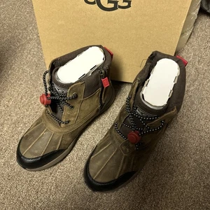 NEW IN BOX KIDS UGG TURLOCK LEATHER WEATHER WATERPROOF BOOTS US 4 36 - Picture 1 of 6