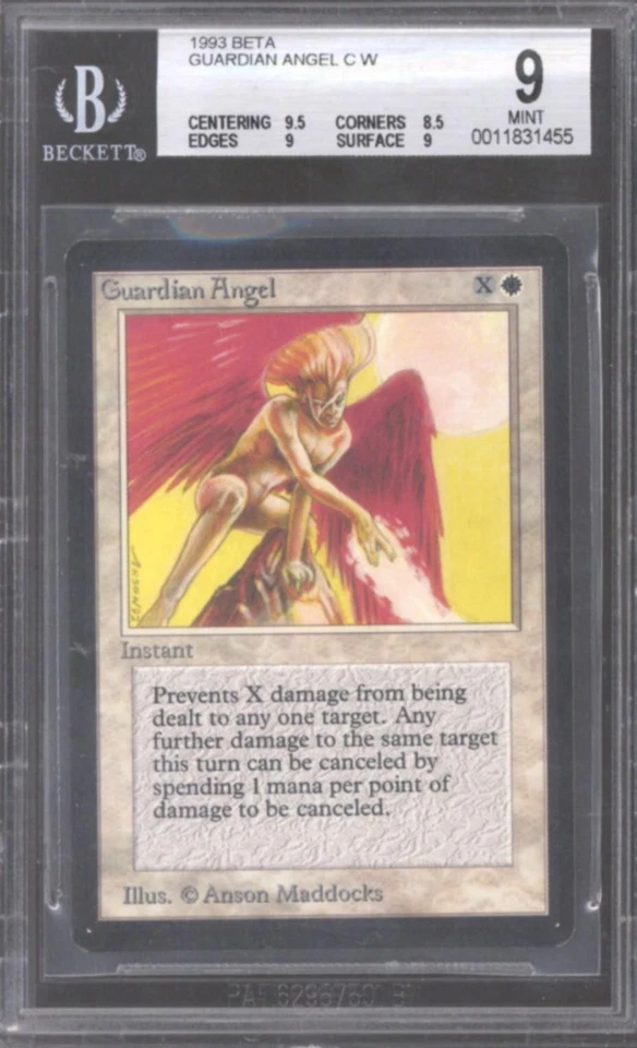 Magic MTG Beta Guardian Angel BGS 9 (9.5, 8.5, 9, 9) NEAR MINT NM - Image 1 of 1