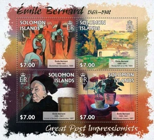 Solomon Islands - Art, Emile Bernard - 4 Stamp Sheet - 19M-160 - Imagen 1 de 1