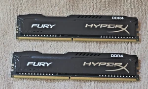 Kingston HyperX Fury 1Rx8 XMP4-2933-UA2-11 16GB (8GBx2) DDR4-2933 Desktop RAM! - Picture 1 of 2