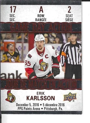 2017-18 UPPER DECK TIM HORTON'S #GDA-2 ERIK KARLSSON - Image 1 of 2