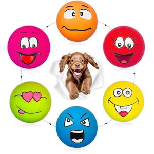 Quietschendes Hundespielzeug für kleine Hunde Latex Weich Welpenspielzeug Kleinhundespielzeug Bälle, Sm... - Bild 1 von 20