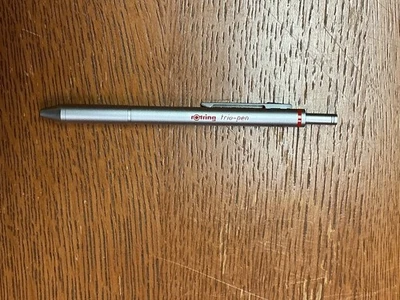 Agarre liso PLATA ROTRING trío bolígrafo 2 colores + lápiz de 0,5 mm ALEMANIA Foto 1 de 2