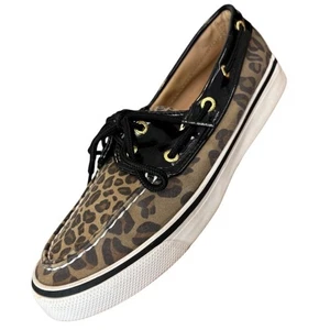 Sperry Top Sider Leopardenmuster Bootsschuhe mit schwarzen Details, Größe 6,5 - Bild 1 von 8