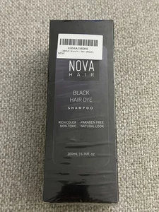 Nova Hair Black Hair Dye Shampoo Men’s 200ml 6.76 Oz Brand New - Picture 1 of 1