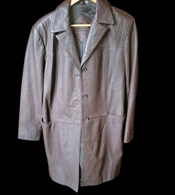 Chaqueta de cuero para mujer Preston & York marrón 100 % piel de cordero M años 90’s Y2k vintage como nueva Foto 1 de 4