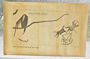 Vintage Edward Gorey Signed Muttered As They Went By  Poster - Picture 1 of 9