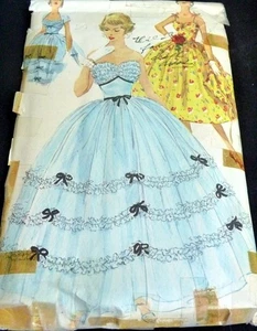 *LOVELY VTG 1950s EVENING DRESS & JACKET Sewing Pattern 14/32 - Picture 1 of 2