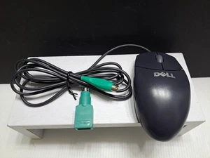 Vintage Black Dell Logitech M-S69 Mechanical Wheel Mouse PS/2  - Picture 1 of 3