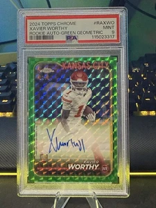 2024 TOPPS CHROME RC AUTO Green Geometric XAVIER WORTHY RC /99 PSA 9 - Picture 1 of 2