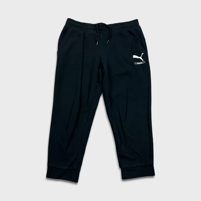 Pantalones deportivos Puma para hombre grandes negros deletreados en todo el mundo gimnasio deportivo polar jogger Foto 1 de 4