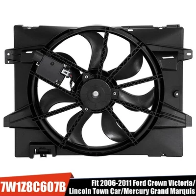 Radiator Cooling Fan For 2006-2011 Ford Crown Victoria Lincoln Town Car Mercury - Image 1 of 4