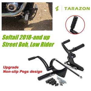 Black Aluminum Forward Controls 2018-2024 Softail Street Bob FXBB Low Rider FXLR - Picture 1 of 10