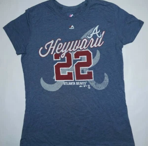 Atlanta Braves MLB Baseball Jason Heyward Women Shirt Large SAMPLE HOLE NEW - Picture 1 of 4