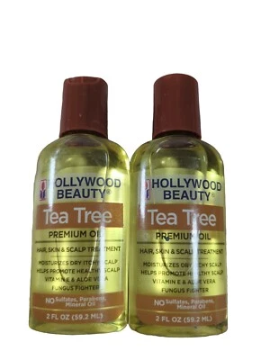 2 Tratamiento Hollywood Beauty aceite de árbol de té piel y cuero cabelludo para cuero cabelludo seco con picazón 2 oz Foto 1 de 2