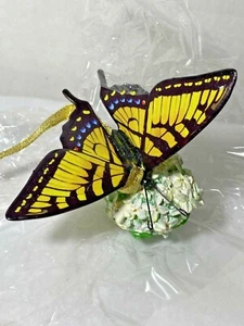2 Estatuilla Flor Mariposa Danbury Como Nueva Ornamento Tigre Oriental y Variegado NUEVO - Imagen 1 de 12