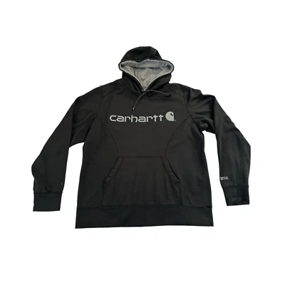 Sudadera con capucha forrada grande negra plateada Carhartt Force Extremes para mujer Foto 1 de 4