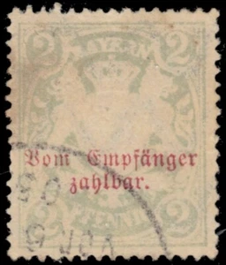 BAVARIA J10 - Coat of Arms "1895 Postage Due" (pc11982) - Picture 1 of 1