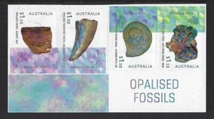 Australien 2020 Opalised Fossilien Selbstklebend Set Mit 4 Mint, MNH - Bild 1 von 1