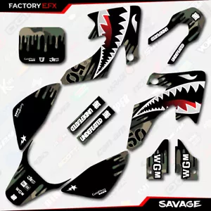 Woodland Camo Savage Racing Graphics kit Fits 04-12 Honda Crf50 CRF 50 Decal - Foto 1 di 2