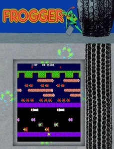 TIN SIGN "Frogger"" Games Signs  Rustic Wall Bar Video Games Saloon - Picture 1 of 1