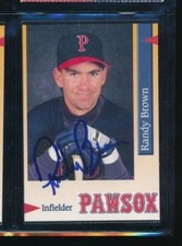  1995 Randy Brown Pawtucket Red Sox Pawsox signed auto autograph