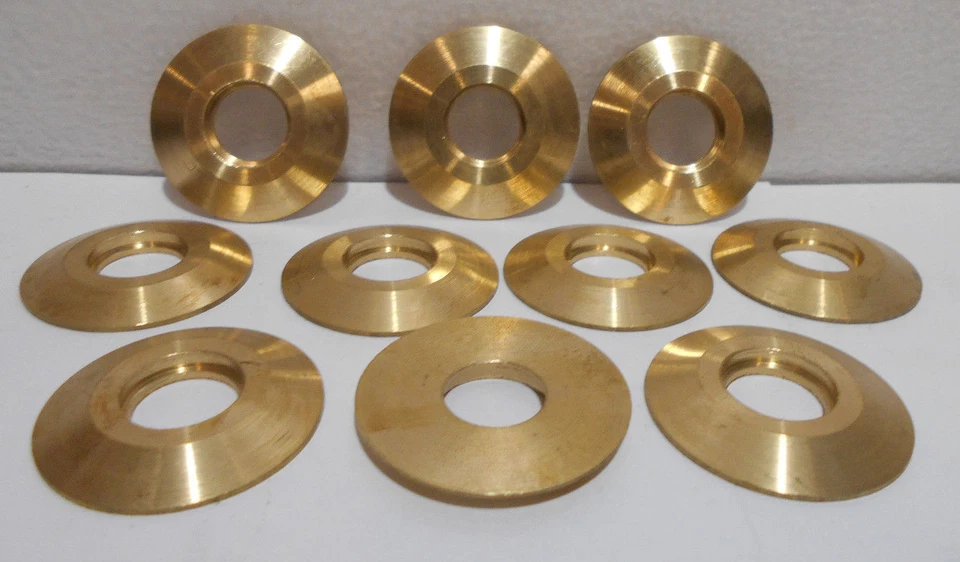Lot of 10 Brass Anchor Collars  MH213 1 1/2" OD 1/2" ID - Image 1 of 1