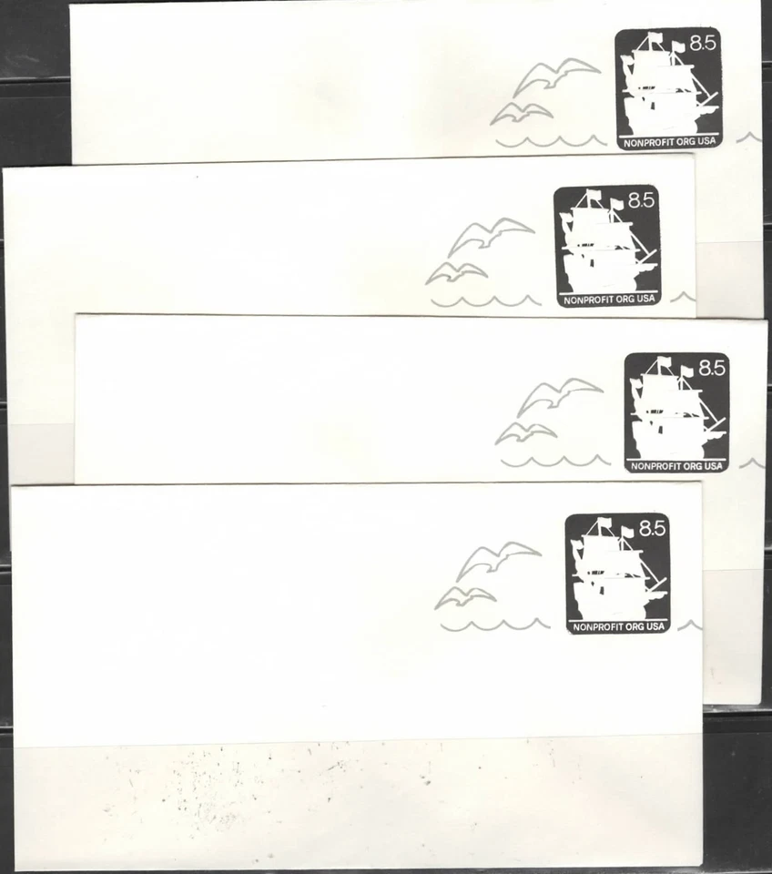 US Scott #U610 Stamped Envelopes, 4 each. Mint - Image 1 of 1