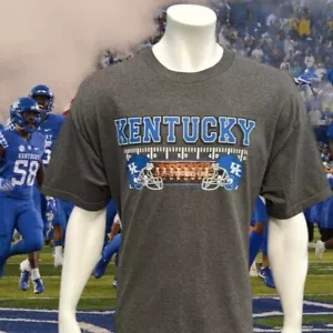 Vintage Kentucky Wildcats Fußball grau blau weiß Erwachsene Baumwolle T-Shirt Tee XL - Bild 1 von 10
