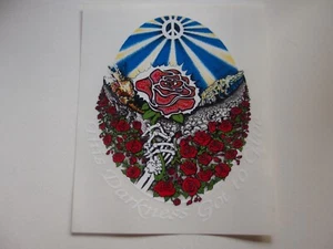 Grateful Dead Style Sticker This Darkness Got to Give Skulls Roses Peace 5.75x7 - Picture 1 of 4