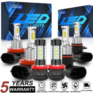 For 2012-2016 Jeep Grand Cherokee Sport Utility 4-Door LED Headlight + Fog Bulbs - Picture 1 of 13