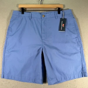 Vineyard Vines Summer Twill Club Shorts Mens 36 Breaker Blue Chino 9" Inseam - Picture 1 of 12