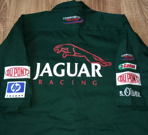 Jaguar Racing F1 Team mens RARE vintage Green Formula One 1 Racing Shirt size L Cover