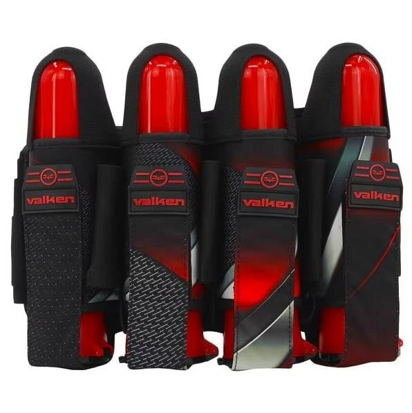 Arnés de paintball Valken Fate GFX edición limitada paquete de cápsulas 4+3 rojo carbono Foto 1 de 1