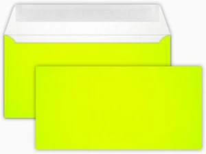 Briefumschläge 25 st. mit Haftstreifen Neon Gelb DIN Lang (110 x 220 mm) - Bild 1 von 2