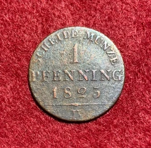 PREUSSEN: 1 Pfennig 1825 D / KÖNIGREICH / Friedrich Wilhelm III. /JAHRGANG/ 2672 - Bild 1 von 2