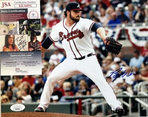 Bryse Wilson Atlanta Braves Rare Hand Signed Autographed 8x10 Photo JSA COA - Picture 1 of 5