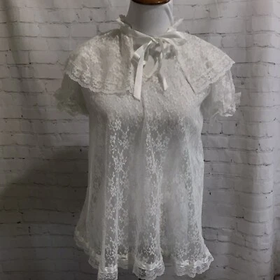 A Bernard design vintage lace top Secretary Style Satin Neck Tight 1960s rare - Image 1 of 4