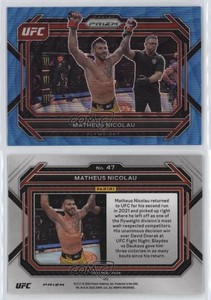 2023 Panini Prizm UFC Blue Wave Prizm Matheus Nicolau #47