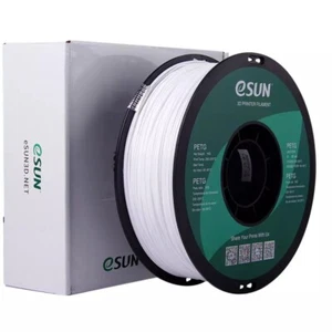 eSun PETG 1,75mm WEIß 1kg 3D Drucker Filament WHITE für Kunst Design - Zdjęcie 1 z 3