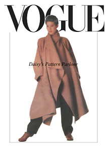 Vintage Vogue Sewing Pattern Issey Miyake Coat 1476 Retro Plus 12 14 16 18 20 22