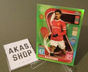 Marcus Rashford # 14 Neon Green 75/ 99 2021/ 2022 TOPPS Chrome Match Attax UCL - Picture 1 of 3