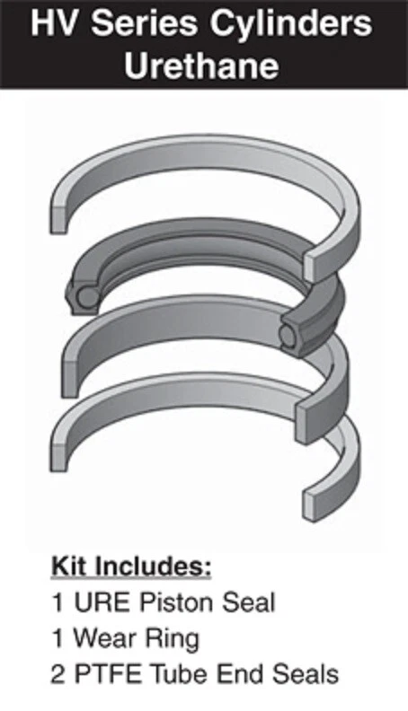 SEAL & CYLINDER SOURCE,INC. Miller Cylinder 6" 181-KB001-600 HV Series Piston Seal Kit (Urethane)
